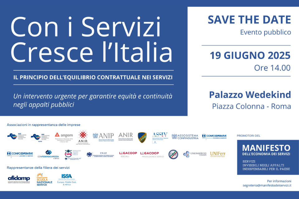Evento Consulta dei Servizi, il 19 giugno a Roma