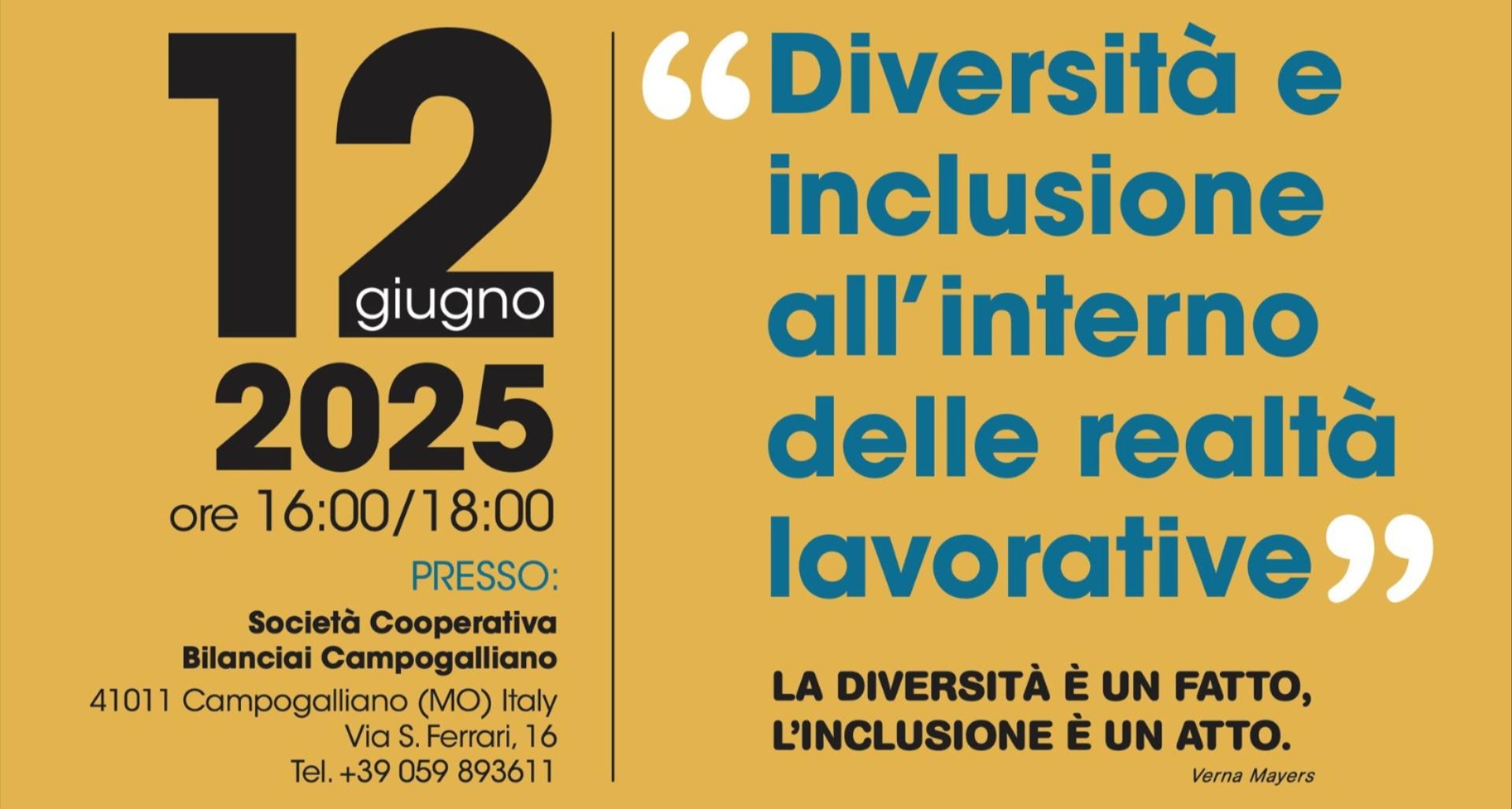 La diversità è un fatto, l’inclusione è un atto